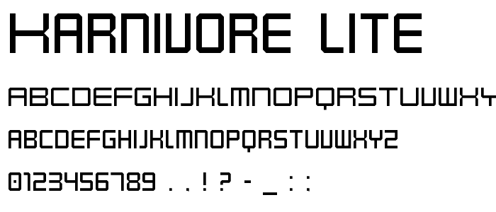 Karnivore Lite font